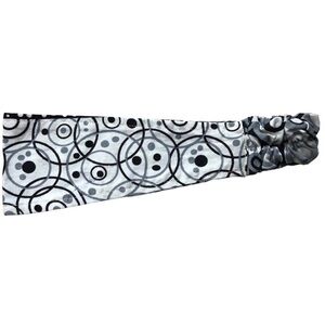 Headband African Fabric Cotton Ethnic Thick Elastic Back Stretch Black White